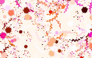 Light Red vector elegant background with flowers