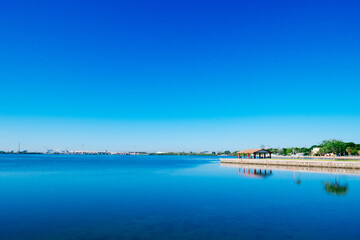 Fototapeta na wymiar Morning landscape of Tampa Bay beach