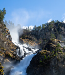 Latefossen or Latefoss is a waterfall located in the municipality of Ullensvang in Vestland County, Norway, Scandinavia