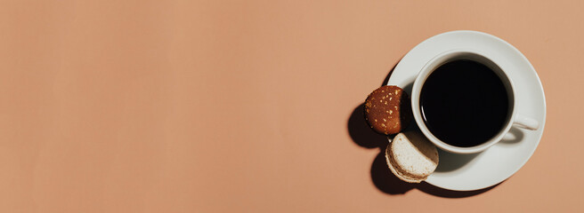 stylish photo of macaroons on a stone 
