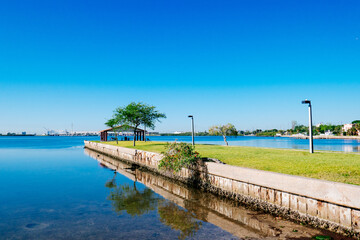 Blue clear water of Tampa Bay
