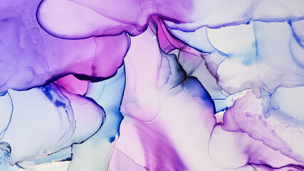 Alcohol ink. Pink Canvas. Violet Liquid Texture.