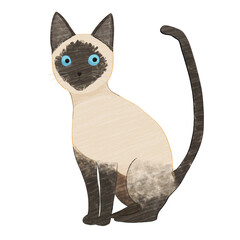 猫シリーズ01、シャム猫