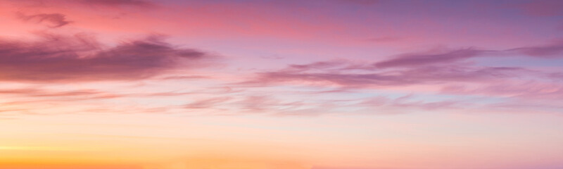 Beautiful sky at sunset in the south of France