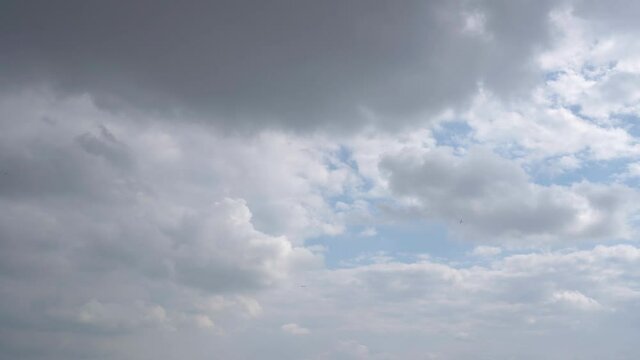 Unpowered gliders soaring through gorgeous cloudy skies