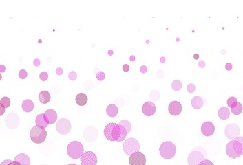 Light Pink vector pattern with spheres.