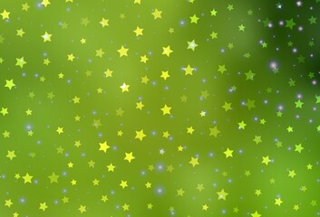 Light Green, Yellow vector background in Xmas style.