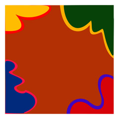 Color image with elements of spots on the edges.