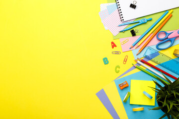 Colorful school stationary