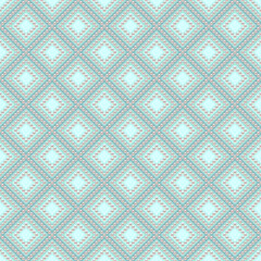 Blue luxury background with small pearls and rhombuses. Seamless vector illustration. 