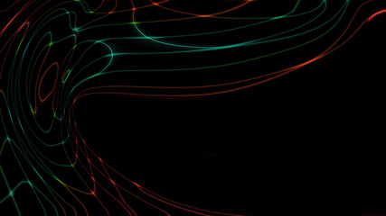 Abstract digital background of glowing lines and points