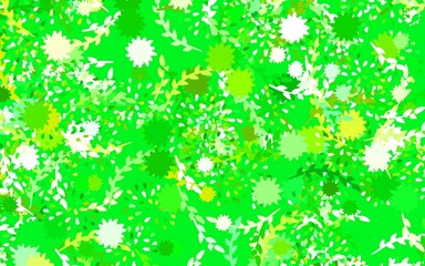 Obraz premium Light Green, Yellow vector elegant wallpaper with flowers