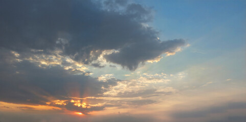 Background of colorful evening sky