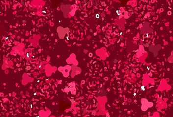 Light Red vector background with abstract shapes.