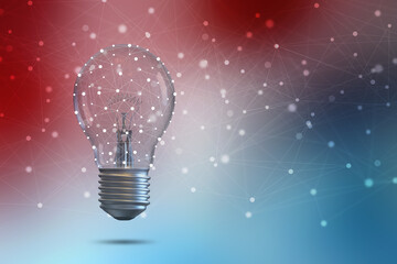 3d illustration bulb future technology, innovation background, creative idea concept 
