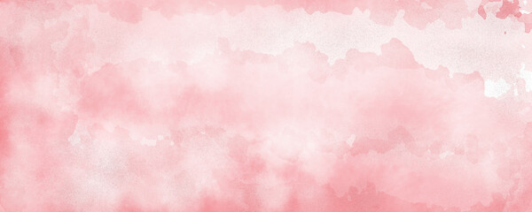 watercolor background in red color, soft pastel color splash and blotches with fringe bleed painting in abstract clouds shapes with paper