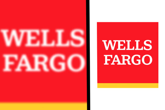 April 17, 2021, Brazil. In this photo illustration the Wells Fargo logo seen displayed on a smartphone screen.