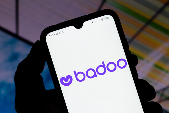 April 17, 2021, Brazil. In this photo illustration the Badoo logo seen displayed on a smartphone screen.