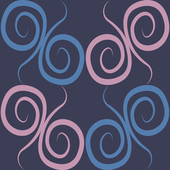 Seamless texture, pattern on a square background - colored curls. Abstraction. Background for a website or blog, wallpaper, textiles, packaging.