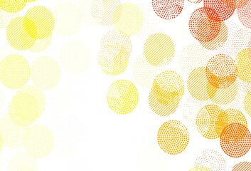 Light Red, Yellow vector background with spots.