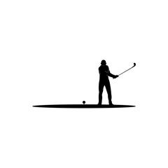 Man Golf silhouette design template
