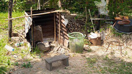 Fototapeta na wymiar The stove is a device used for cooking in the countryside of Thailand.