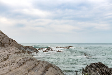 Infinite sequence of ocean cliffs