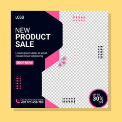 Digital Marketing Social Media Banner Post Template, Social Media Post Banner Design, Square Flyer Template with Editable web Banner Design.