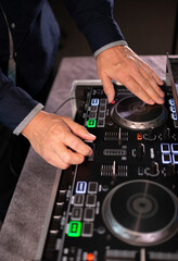 DJ, Music, spin, spinning, beat, making music, party, dance, equipment, beats, levels, volume, sound, loud, rhythm, dance party, dance music, hand,  studio,  