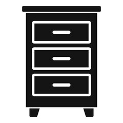 Wood documents drawer icon, simple style