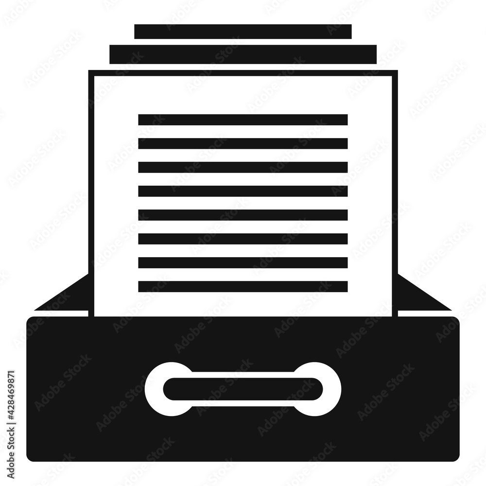 Poster workflow document icon, simple style
