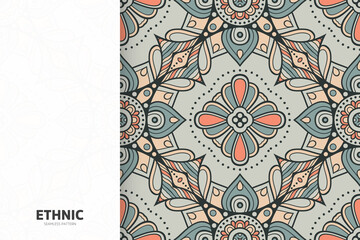 Seamless tribal texture geometric design