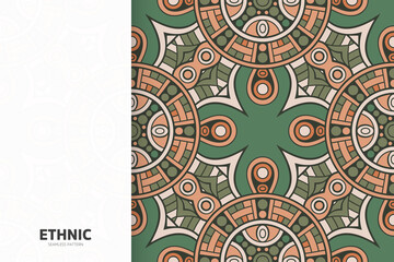 Seamless tribal texture geometric design