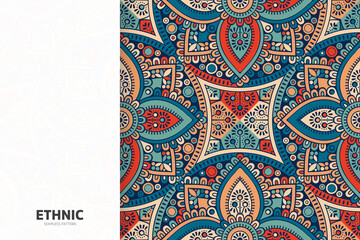 Seamless tribal texture geometric design