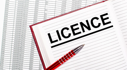 On the table next to the reports is a diary with the text LICENCE. Nearby is a red handle.