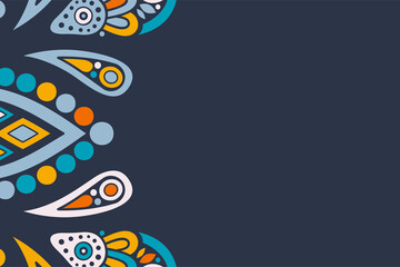 ornamental simple background colorful template