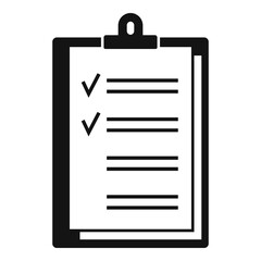 Fototapeta premium To-do list post icon, simple style