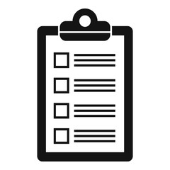 To-do list agenda icon, simple style