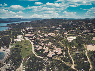 Plakat Aerial view of Valle dell Erica in Santa teresa di gallura, Sardinia Italy
