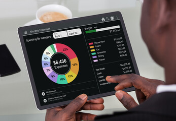 Businessman Holding Digital Tablet