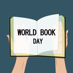 World book day - card. Vector stock illustration eps10. 