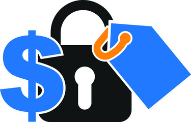 Fixed price icon, Fixed income icon with dollar sign