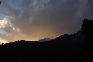 Snow Mountains in the Himalayan Range near Himachal Pradesh