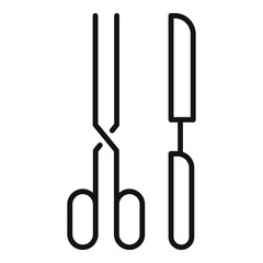 Medical tools icon, outline style