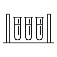 Test tubes icon, outline style