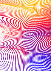 Modern colorful flow poster. Wave Liquid shape in rainbow color reflects flare background. Art design for your design project. Vector illustration EPS10 or booklet layout, wellness leaflet, newsletter