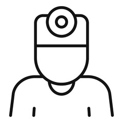 Medical man icon, outline style