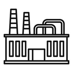 Textile production factory icon, outline style