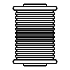 Wool bobine icon, outline style