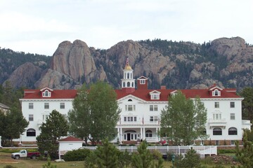the Stanley Hotel in Estes Park Colorado USA near Rocky Mountain National Park.
